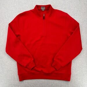 Fennec Quarter Zip Sweatshirt Men Medium Red Mock Neck Pullover‎ Casual Golfcore